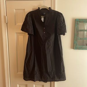 Brown Eyelet Dress Large Tall